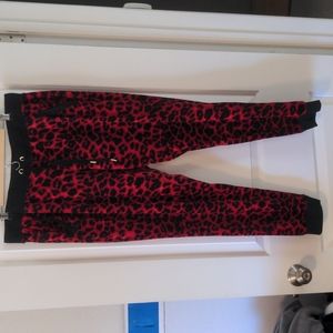 Red Leopard Print Jogger by New York & Company XL